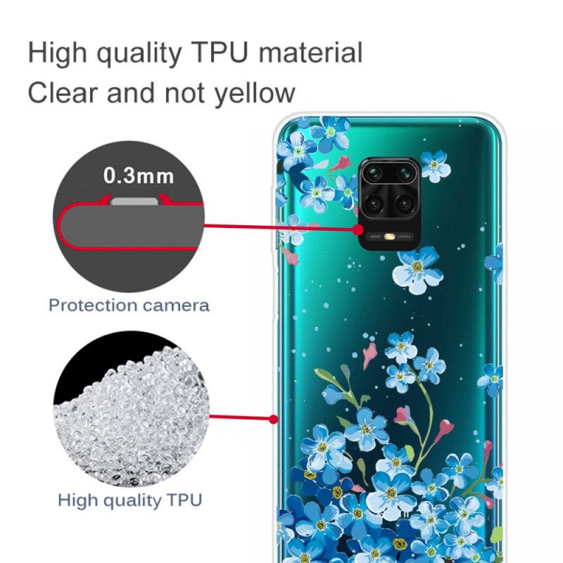 Coque Xiaomi Redmi Note 9s / Redmi Note 9 Pro Fleurs Bleues