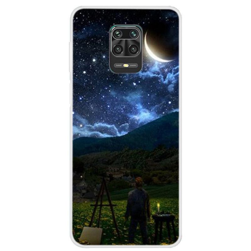 Coque Xiaomi Redmi Note 9s / Redmi Note 9 Pro Peintre Dans La Nuit