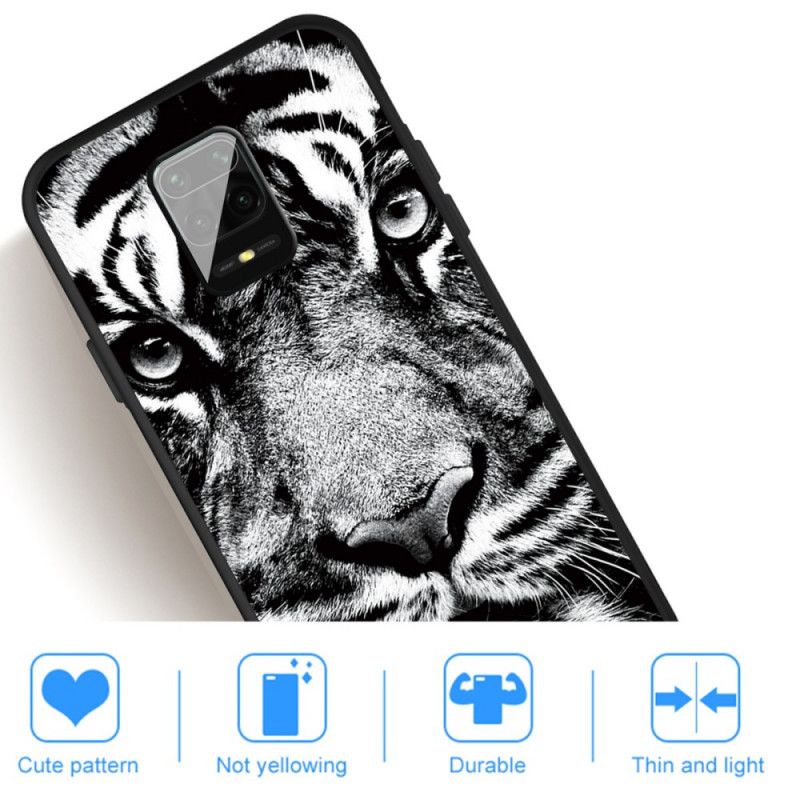 Coque Xiaomi Redmi Note 9s / Redmi Note 9 Pro Tigre Noir Et Blanc