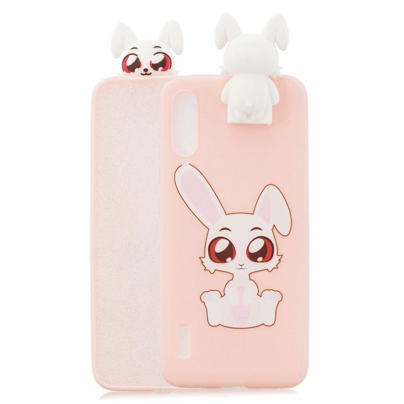 Coque Xioami Mi 9 Lite 3d Lapin Blanc