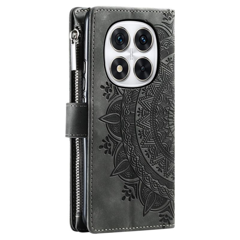 Étui portefeuille pour Xiaomi Redmi Note 14 Pro Plus 5G / 14 Pro 5G / Poco X7 Portefeuille Effet Daim Mandala