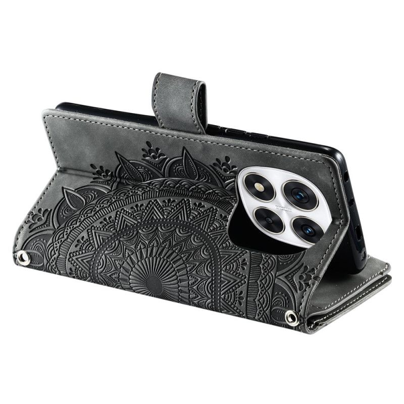 Étui portefeuille pour Xiaomi Redmi Note 14 Pro Plus 5G / 14 Pro 5G / Poco X7 Portefeuille Effet Daim Mandala