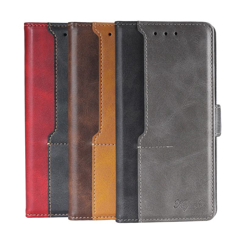 Flip Cover Poco X3 Style Cuir Bicolore