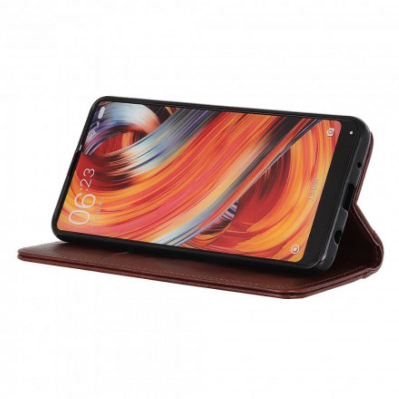 Flip Cover Pour Xiaomi Mi 11i 5G / Poco F3 Cuir Litchi Fendu Élégance