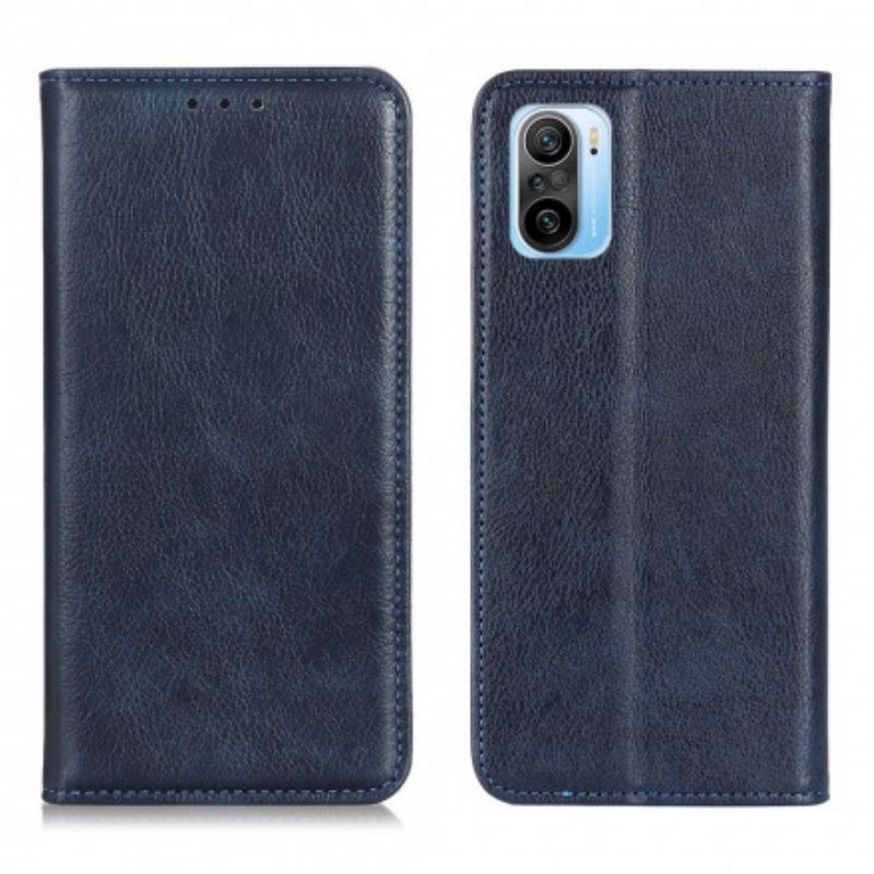 Flip Cover Pour Xiaomi Mi 11i 5G / Poco F3 Cuir Litchi Fendu Premium