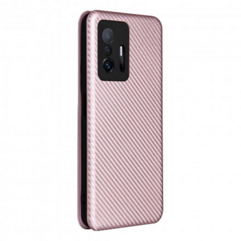 Flip Cover Pour Xiaomi Mi 11T / 11T Pro Fibre Carbone Coloré