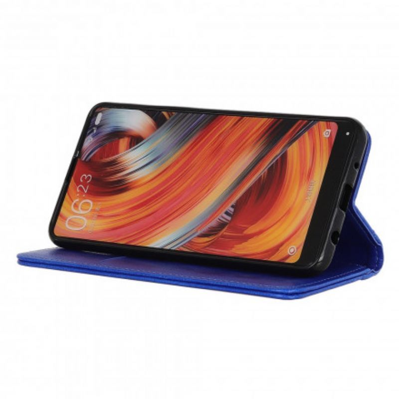 Flip Cover Pour Xiaomi Redmi 10 Cuir Litchi Fendu Élégance