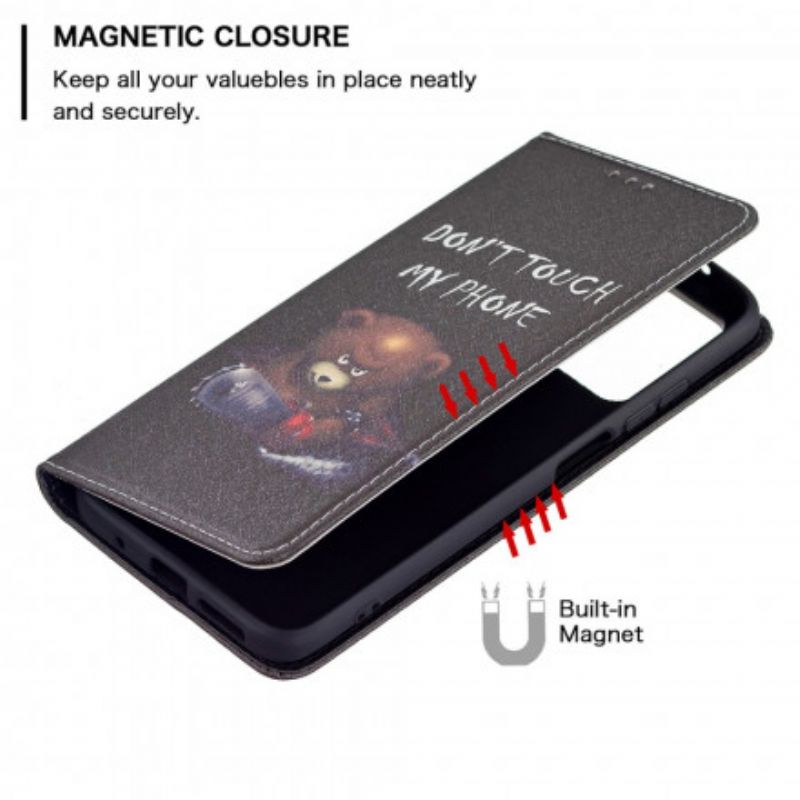 Flip Cover Pour Xiaomi Redmi 10 Ours Dangereux
