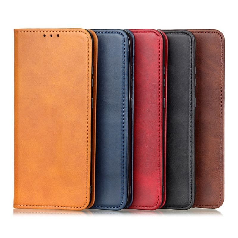 Flip Cover Xiaomi 12 Pro Cuir Fendu Élégance