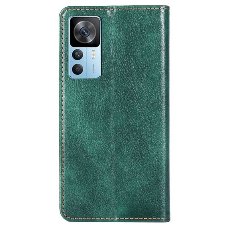 Flip Cover Xiaomi 12T / 12T Pro Effet Cuir Verni