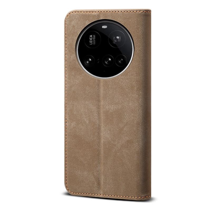 Flip Cover Xiaomi 15 Ultra Tissu Jeans