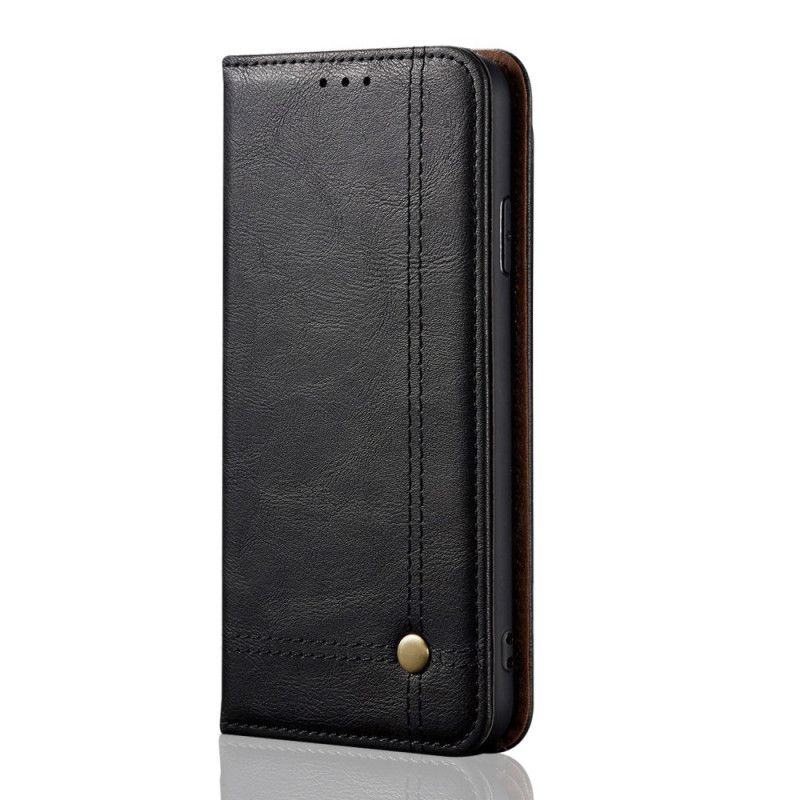 Flip Cover Xiaomi Mi 10 Lite Effet Cuir Coutures