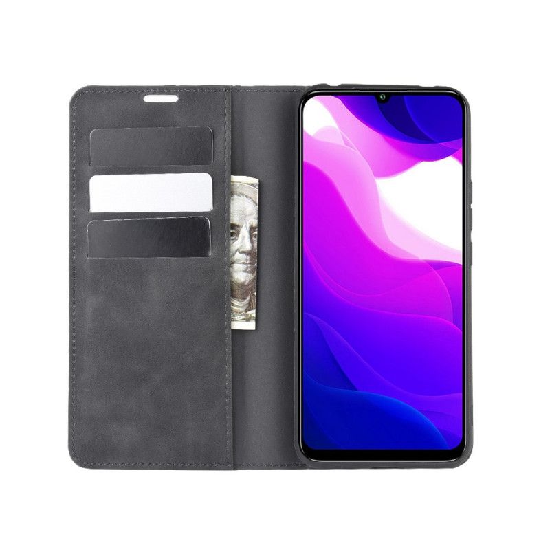 Flip Cover Xiaomi Mi 10 Lite Effet Cuir Douceur Soie