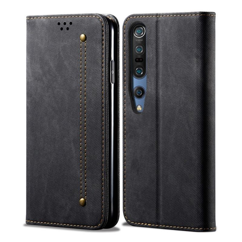 Flip Cover Xiaomi Mi 10 / 10 Pro Tissu Jeans