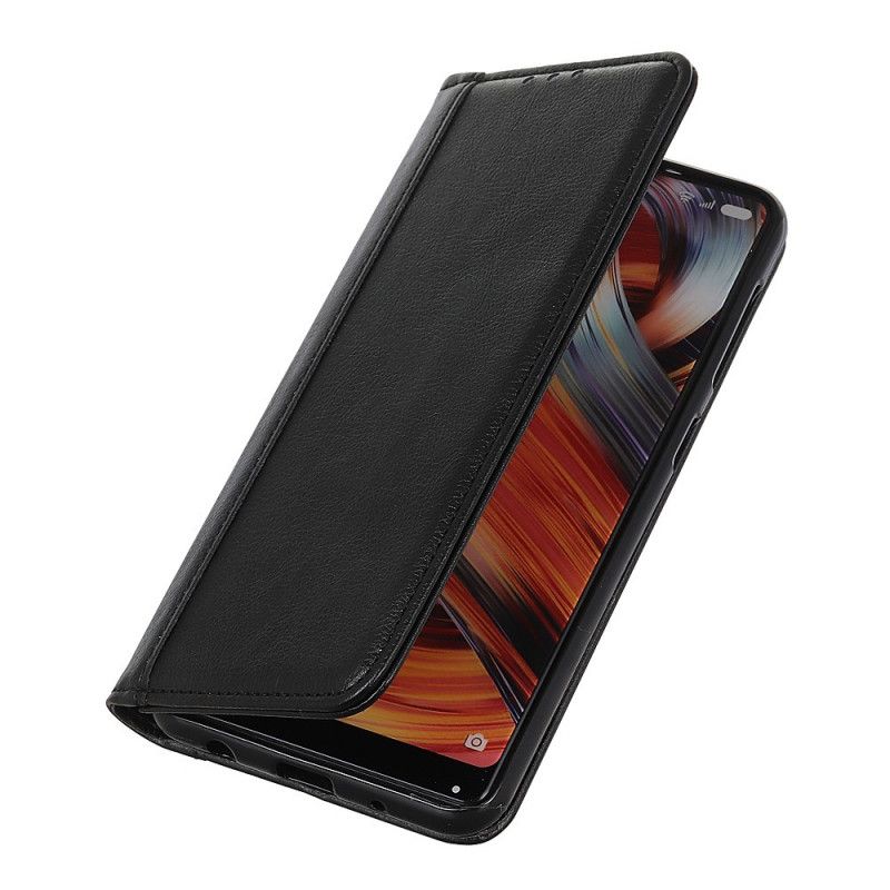 Flip Cover Xiaomi Mi 10t Lite 5g / Redmi Note 9 Pro 5g Cuir Litchi Fendu