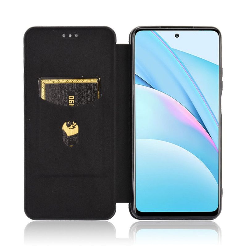 Flip Cover Xiaomi Mi 10t Lite 5g / Redmi Note 9 Pro 5g Fibre Carbone