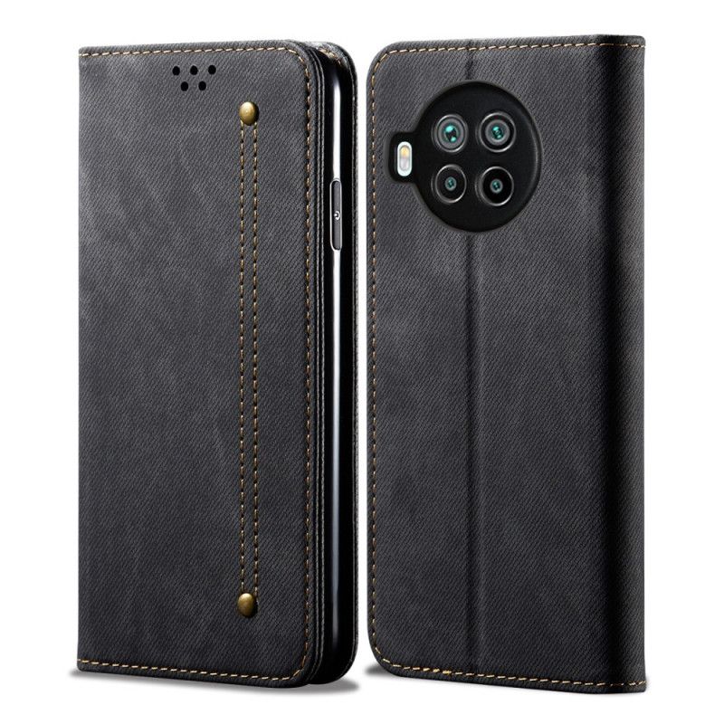 Flip Cover Xiaomi Mi 10t Lite 5g / Redmi Note 9 Pro 5g Tissu Jeans