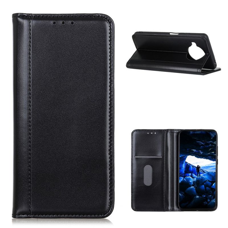 Flip Cover Xiaomi Mi 10t Lite 5g / Redmi Note 9 Pro 5g Vrai Cuir Fendu