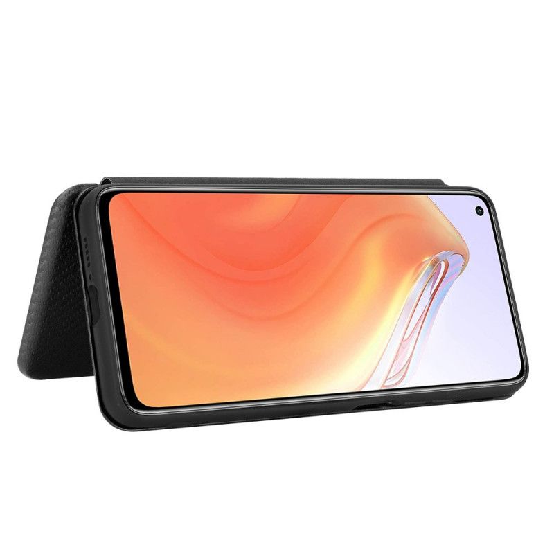 Flip Cover Xiaomi Mi 10t / 10t Pro Fibre Carbone Avec Anneau Support