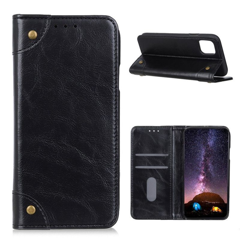 Flip Cover Xiaomi Mi 11 Style Cuir Vintage Rivets