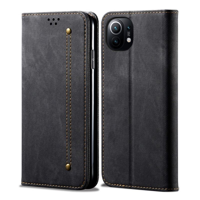 Flip Cover Xiaomi Mi 11 Tissu Jeans