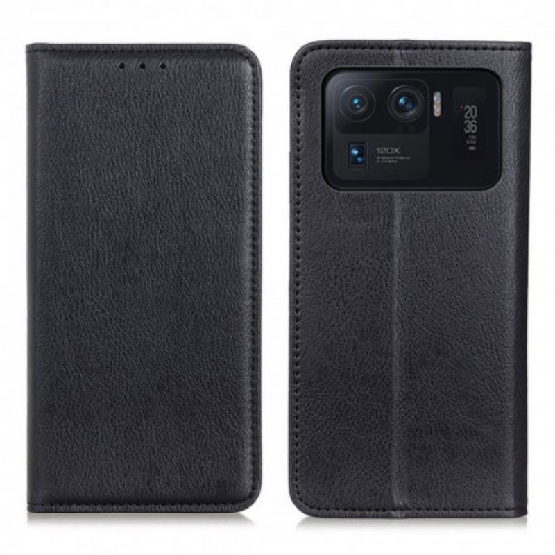 Flip Cover Xiaomi Mi 11 Ultra Cuir Litchi Fendu Texture