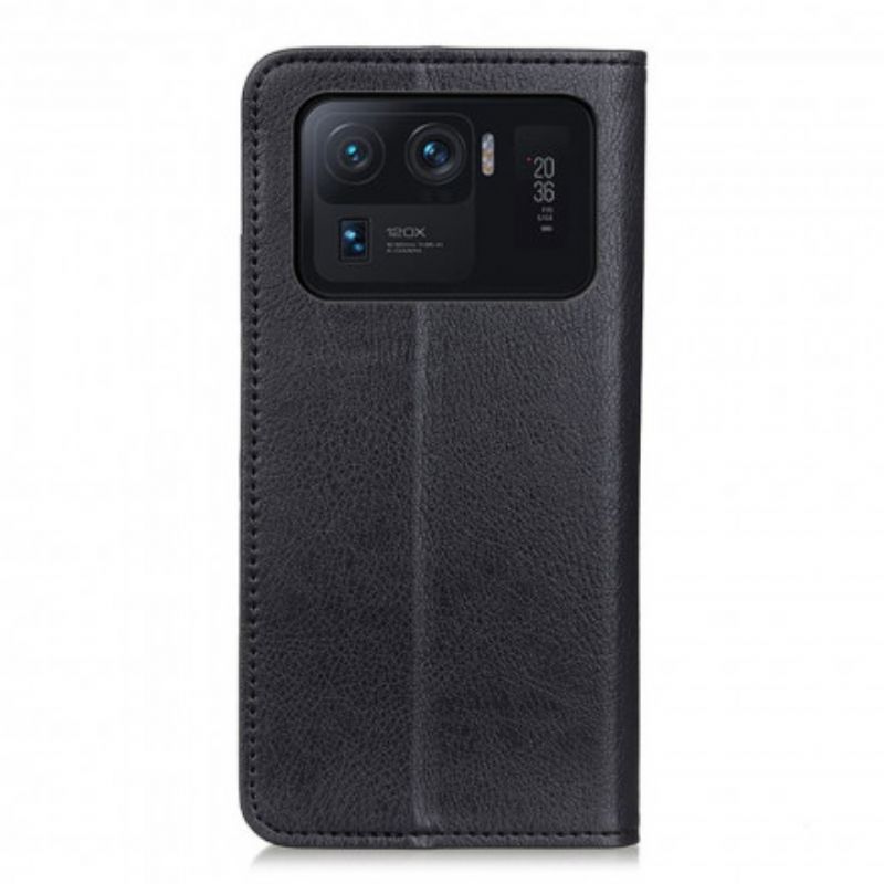 Flip Cover Xiaomi Mi 11 Ultra Cuir Litchi Fendu Texture