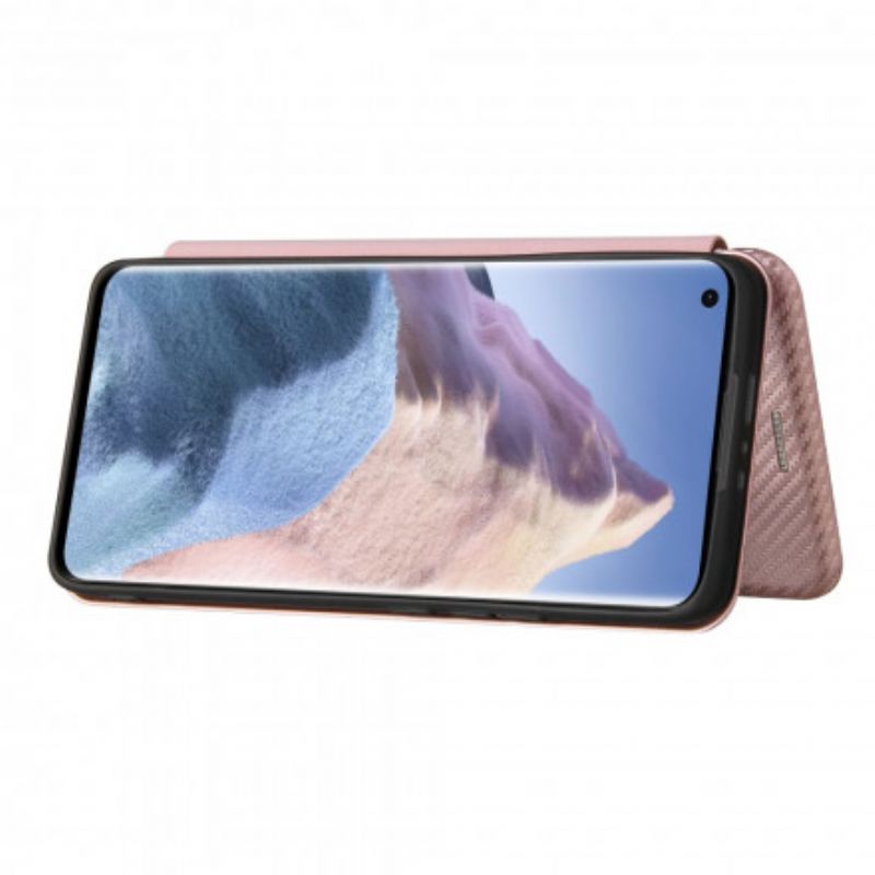 Flip Cover Xiaomi Mi 11 Ultra Fibre Carbone Avec Anneau Support