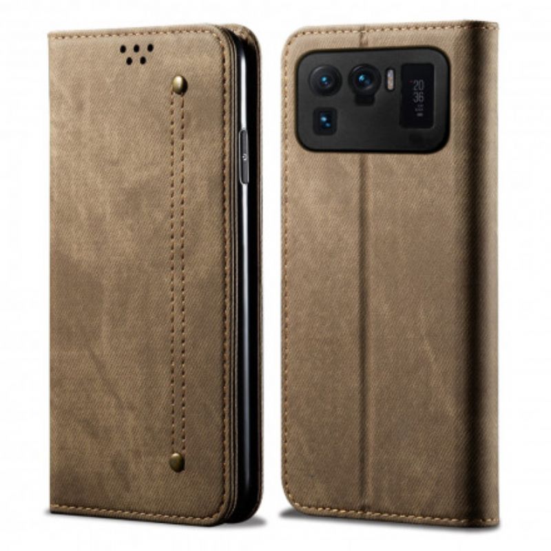 Flip Cover Xiaomi Mi 11 Ultra Simili Cuir Texture Jeans