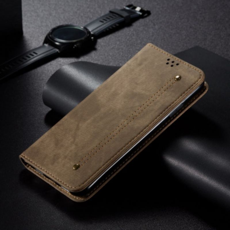 Flip Cover Xiaomi Mi 11 Ultra Simili Cuir Texture Jeans