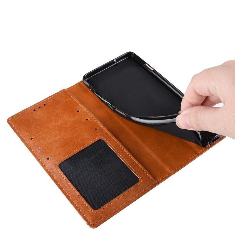 Flip Cover Xiaomi Mi 9 Effet Cuir Vintage Stylisé