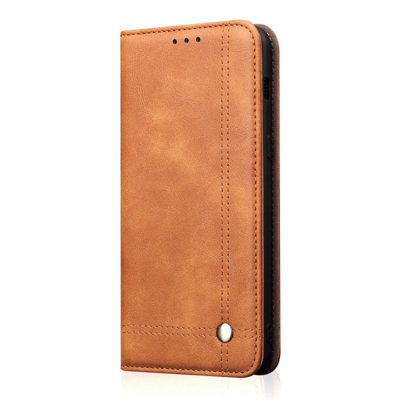 Flip Cover Xiaomi Mi 9 Lite Effet Cuir Coutures