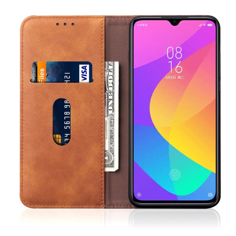 Flip Cover Xiaomi Mi 9 Lite Effet Cuir Coutures