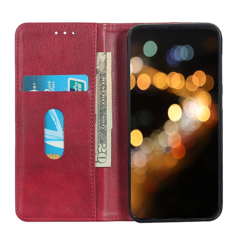 Flip Cover Xiaomi Mi A3 Cuir Fendu Élégance