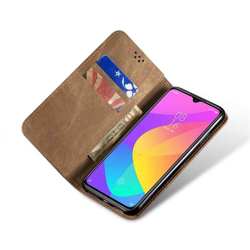 Flip Cover Xiaomi Mi A3 Tissu Jeans