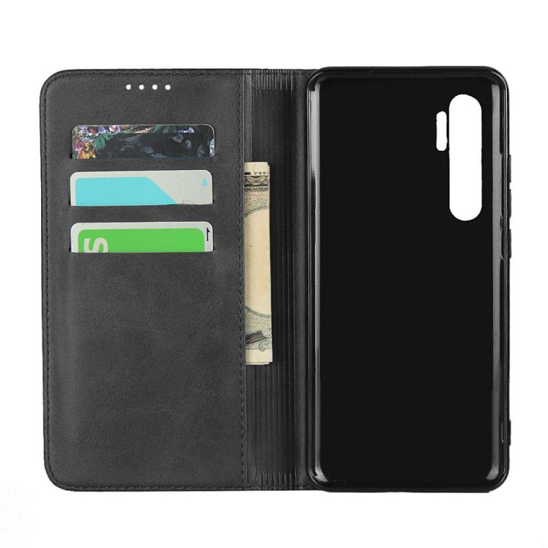 Flip Cover Xiaomi Mi Note 10 Lite Cuir Fendu Élégance