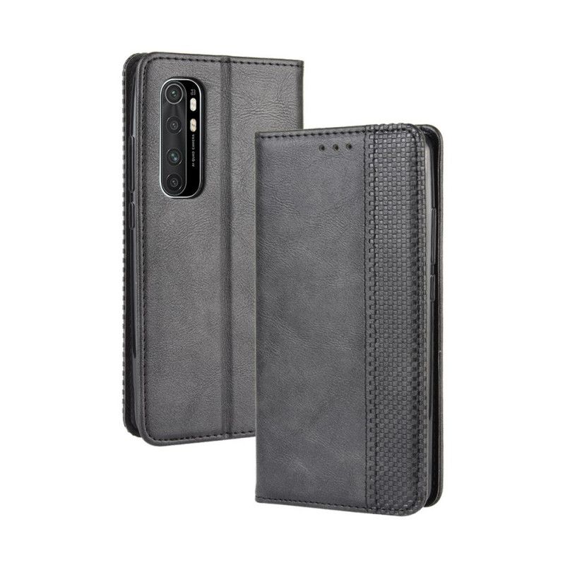 Flip Cover Xiaomi Mi Note 10 Lite Effet Cuir Vintage Stylisé