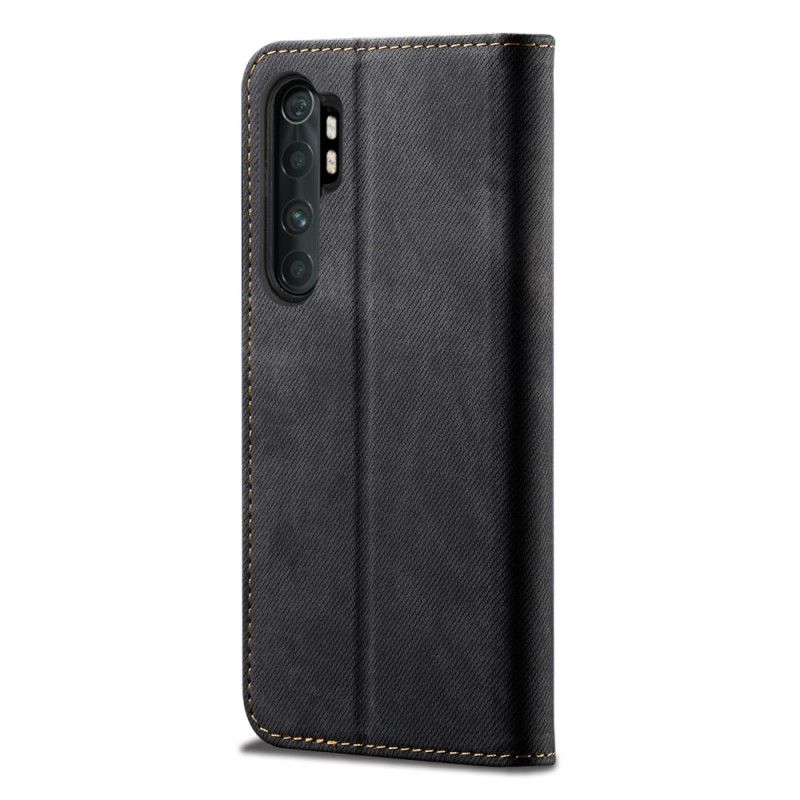 Flip Cover Xiaomi Mi Note 10 Lite Tissu Jeans