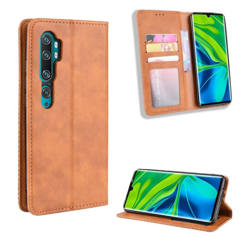 Flip Cover Xiaomi Mi Note 10 / Note 10 Pro Effet Cuir Vintage Stylisé