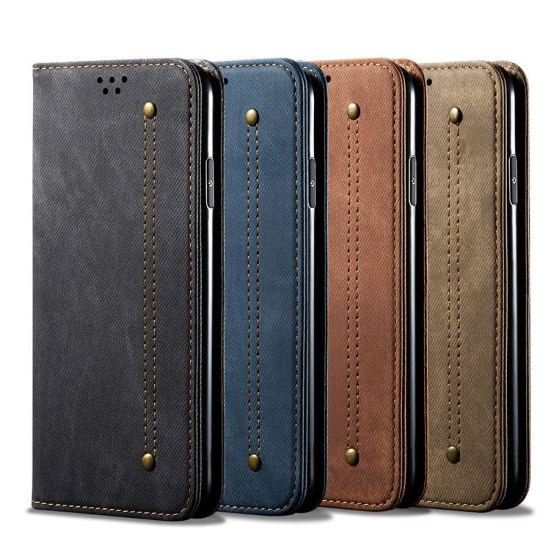 Flip Cover Xiaomi Mi Note 10 / Note 10 Pro Tissu Jeans