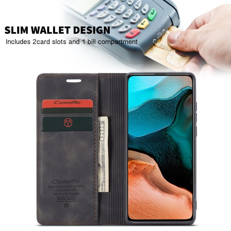 Flip Cover Xiaomi Poco F2 Pro Caseme Simili Cuir