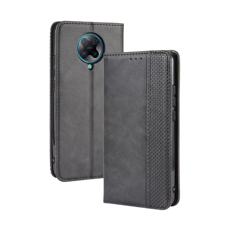 Flip Cover Xiaomi Poco F2 Pro Effet Cuir Vintage Stylisé