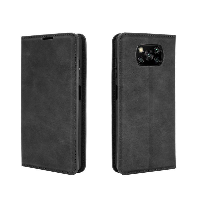 Flip Cover Xiaomi Poco X3 Effet Cuir Douceur