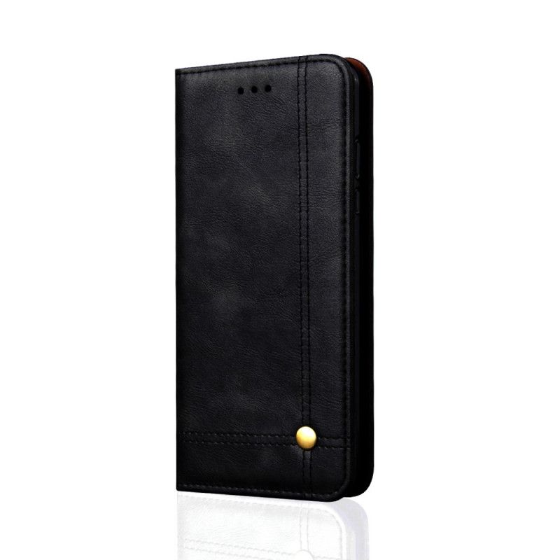 Flip Cover Xiaomi Pocophone F1 Effet Cuir Coutures