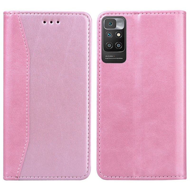 Flip Cover Xiaomi Redmi 10 Effet Cuir Business Bicolore