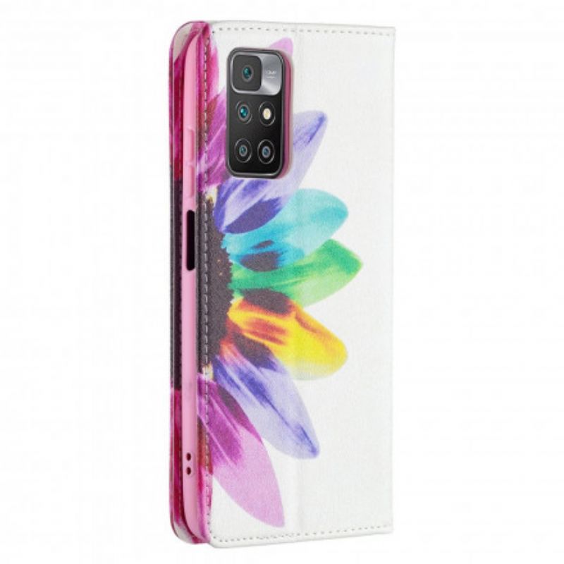 Flip Cover Xiaomi Redmi 10 Fleur Aquarelle