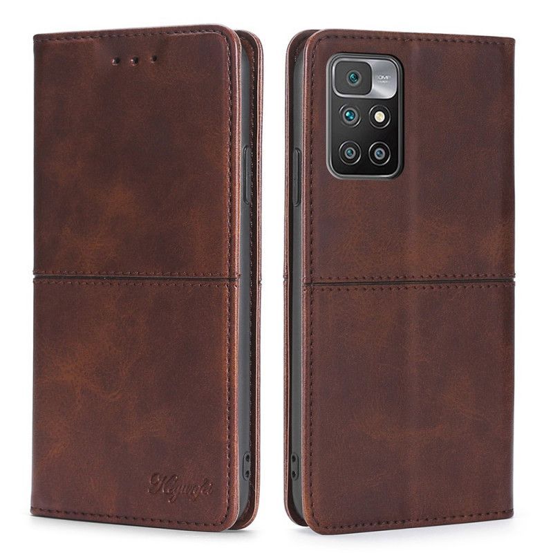 Flip Cover Xiaomi Redmi 10 Style Cuir Couture