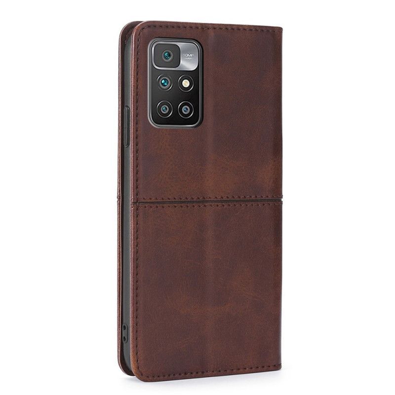 Flip Cover Xiaomi Redmi 10 Style Cuir Couture