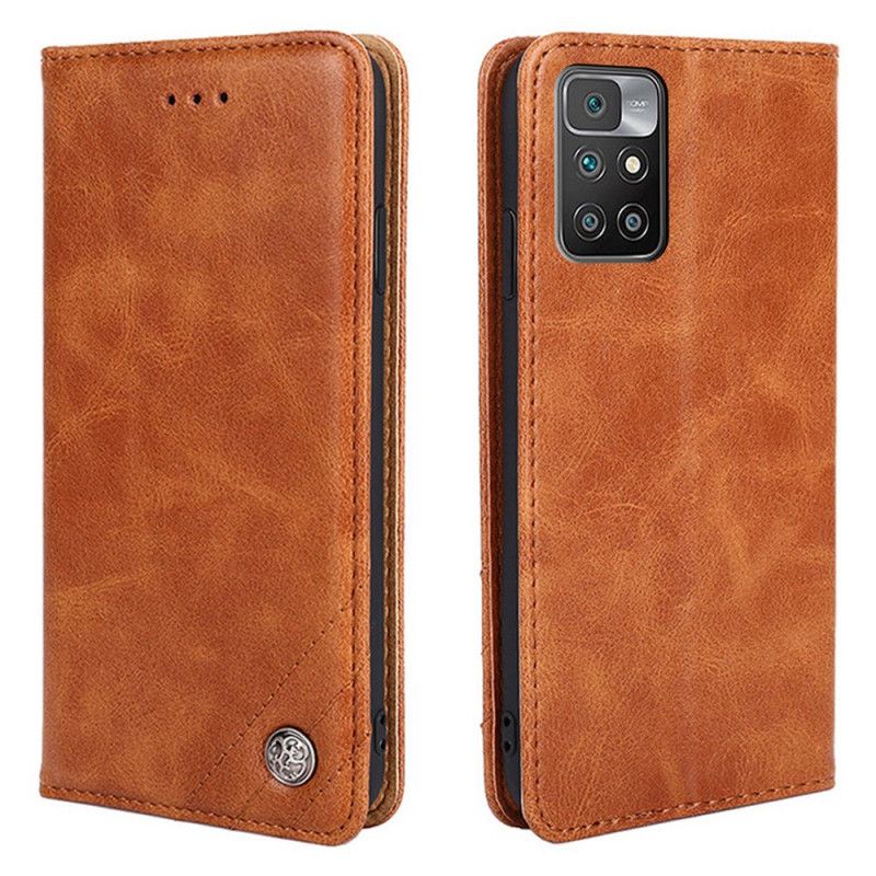 Flip Cover Xiaomi Redmi 10 Style Cuir Rivet