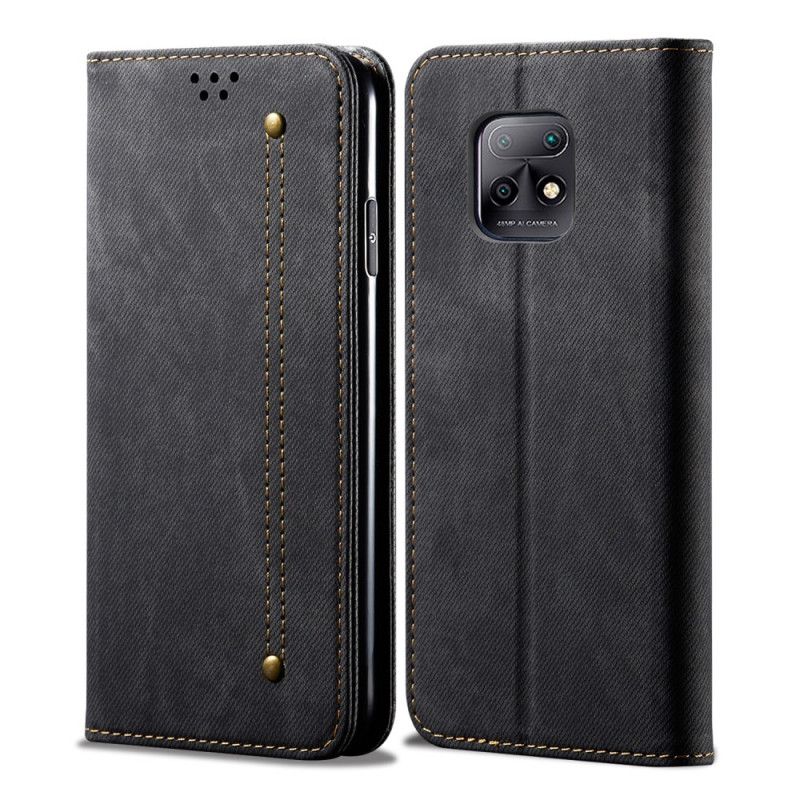 Flip Cover Xiaomi Redmi 10x/10x Pro Tissu Jeans